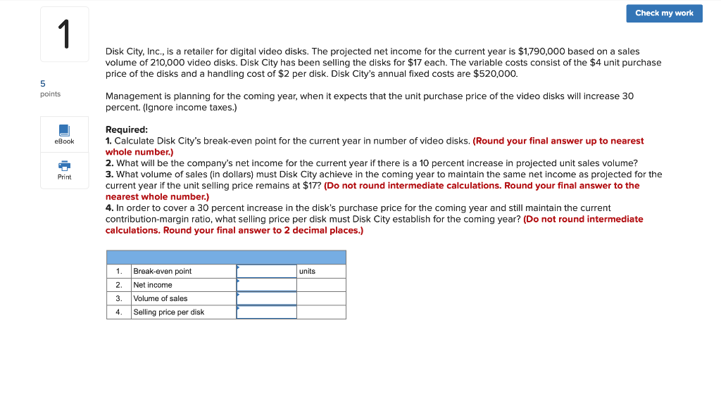 Solved Disk City Inc Is A Retailer For Digital Video Chegg Com