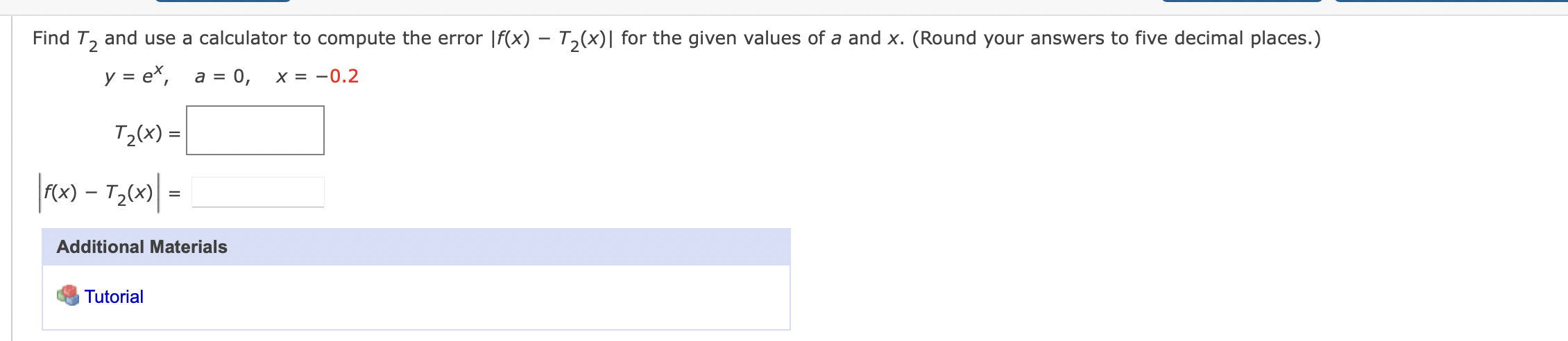 Solved Find T2 and use a calculator to compute the error | Chegg.com