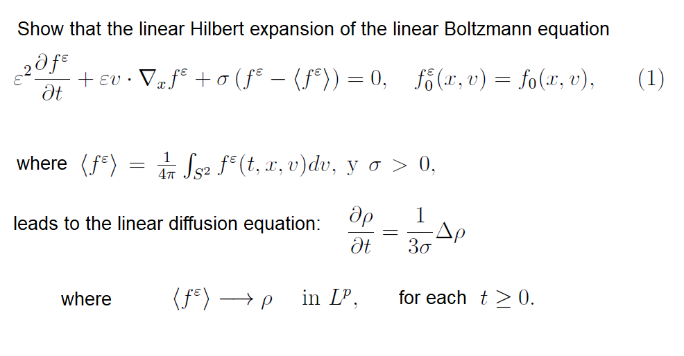Solved 208 Show that the linear Hilbert expansion of the