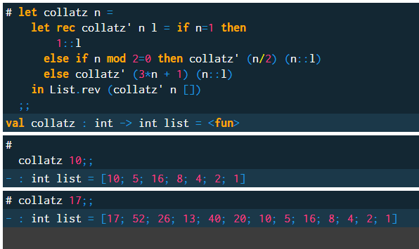 Solved (Ocaml) I have this code to calculate the collatz for | Chegg.com