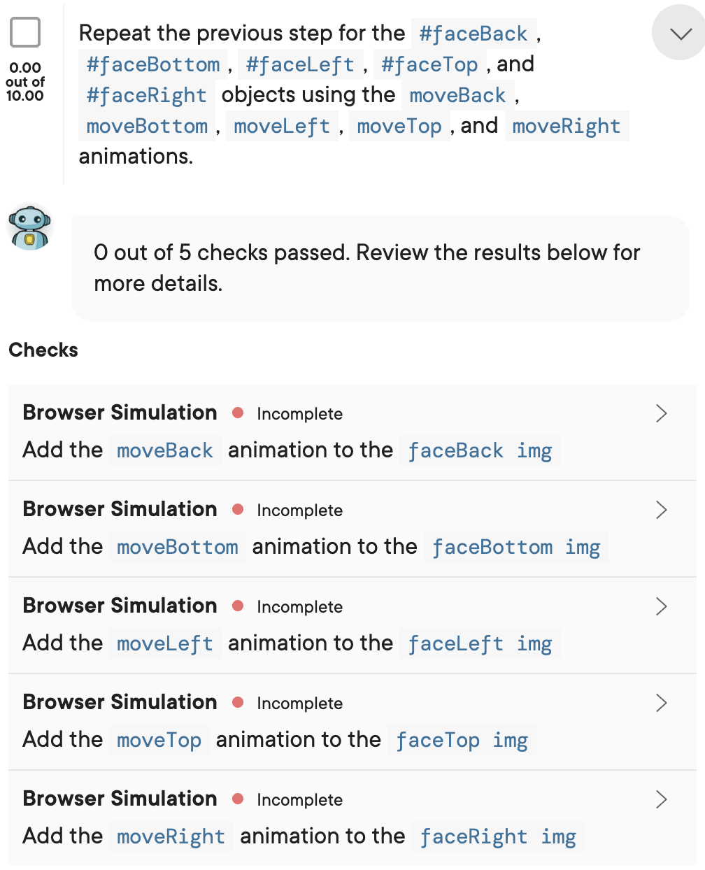 Solved Instructions Summary Animation can be used with 3D | Chegg.com