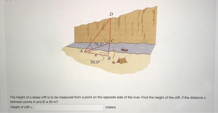 Solved 50.0 The Height Of A Steep Cliff Is To Be Measured | Chegg.com