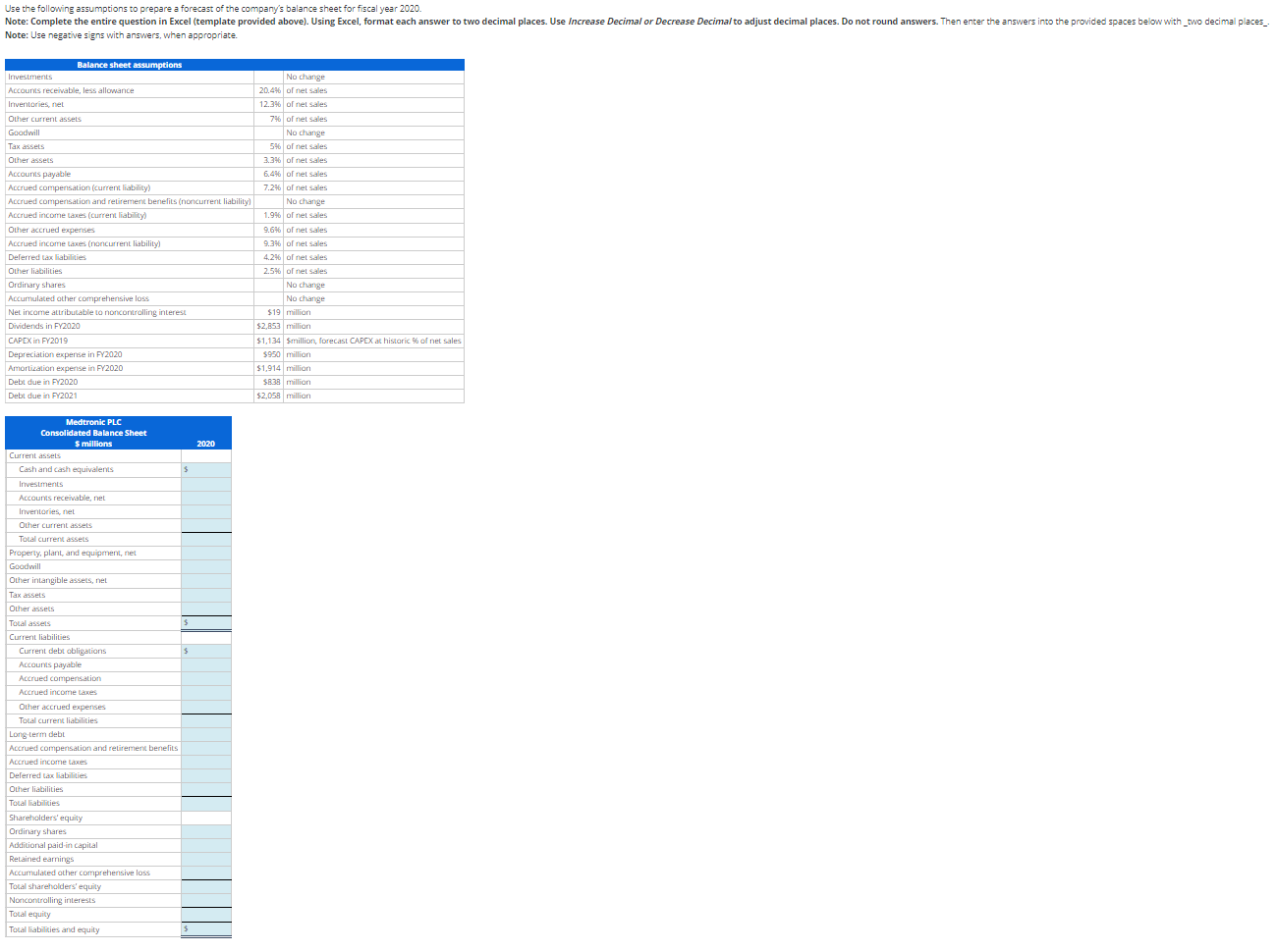 Solved Forecast Income Statement And Balance Sheet Following 6833