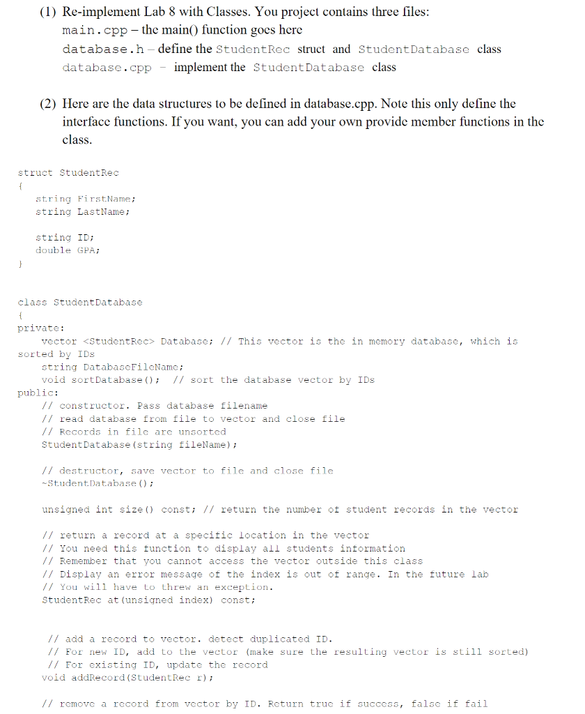 C++ Please, the base code to be used is below to copy | Chegg.com