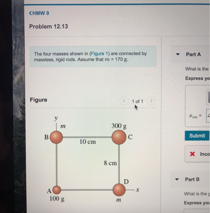 Solved HMW 9 Problem 12.13 The Four Masses Shown In (Figure | Chegg.com