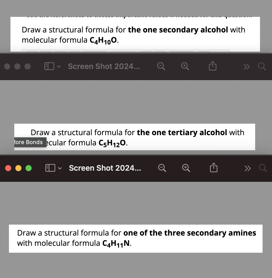 Solved Draw a structural formula for the one secondary | Chegg.com