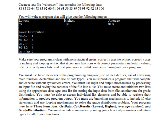 Solved Create a text file