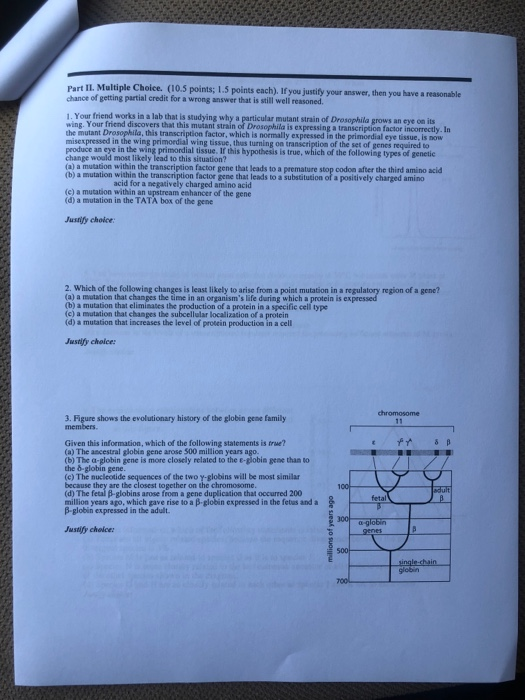 Solved Part II. Multiple Choice. (10.5 points; 1.5 points | Chegg.com