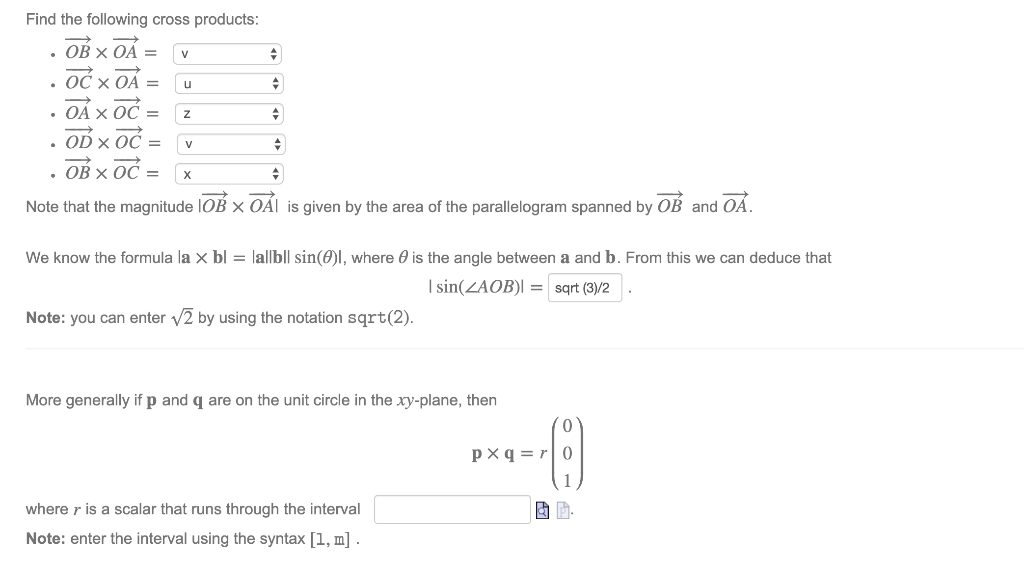 Solved Fob Xoa Consider The Points A 0 1 0 B C Chegg Com