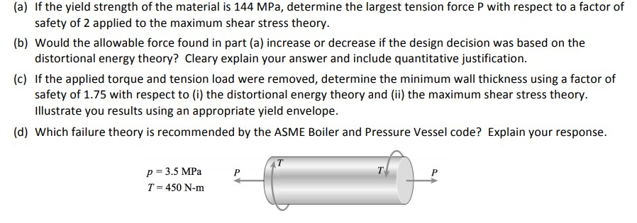 Solved The Pressure Vessel Shown Below Undergoes A | Chegg.com