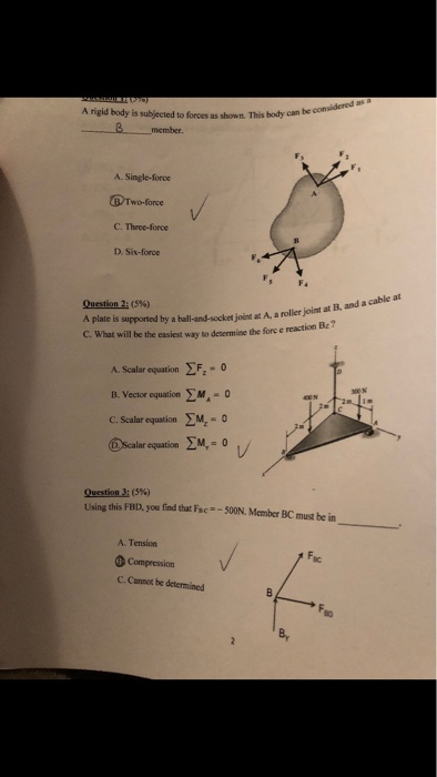 Solved A rigid body is subjected to forces as shown. This | Chegg.com