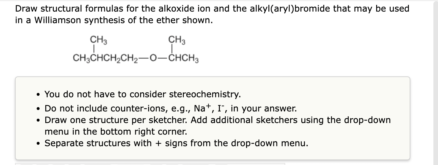 Solved Draw structural formulas for the alkoxide ion and the | Chegg.com