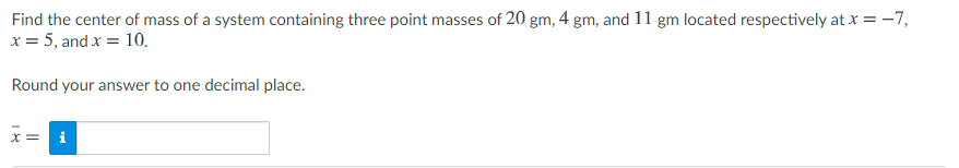 Solved Find the center of mass of a system containing three | Chegg.com