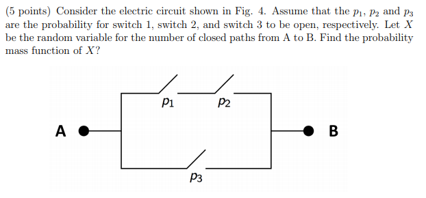 Solved (5 points) Consider the electric circuit shown in | Chegg.com