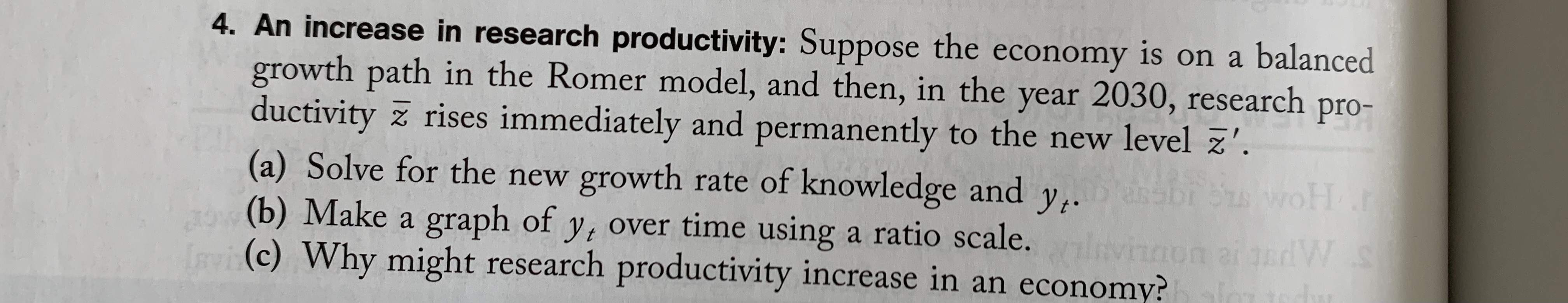 Solved 4. An increase in research productivity: Suppose the | Chegg.com