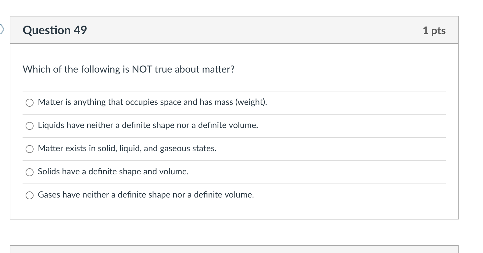 Solved Question 48 1 pts Which of the following is NOT a | Chegg.com