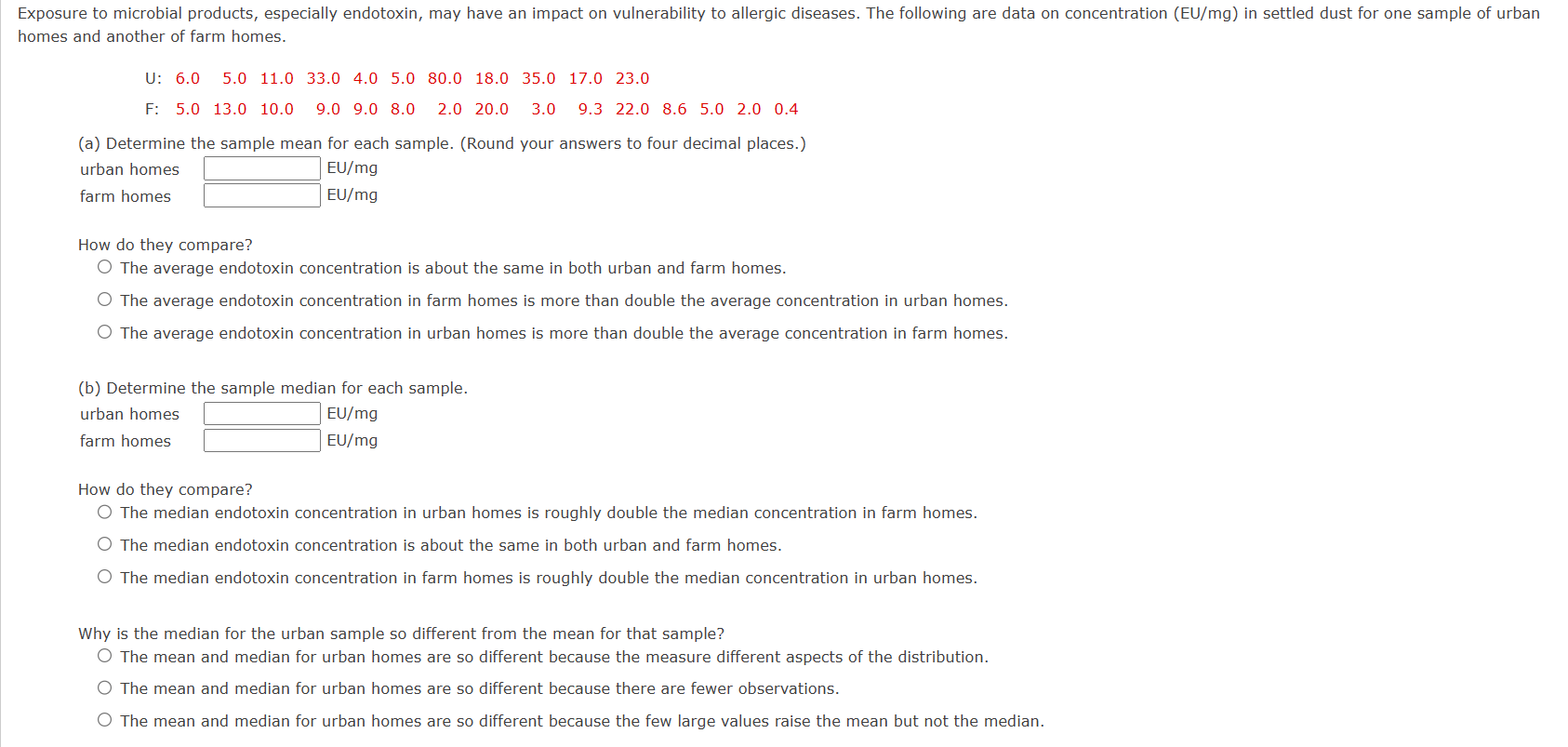 Solved (c) Calculate the trimmed mean for each sample by