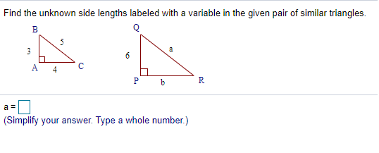 Solved Find the unknown side lengths labeled with a variable | Chegg.com