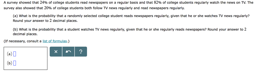 Solved A survey showed that 24% of college students read | Chegg.com