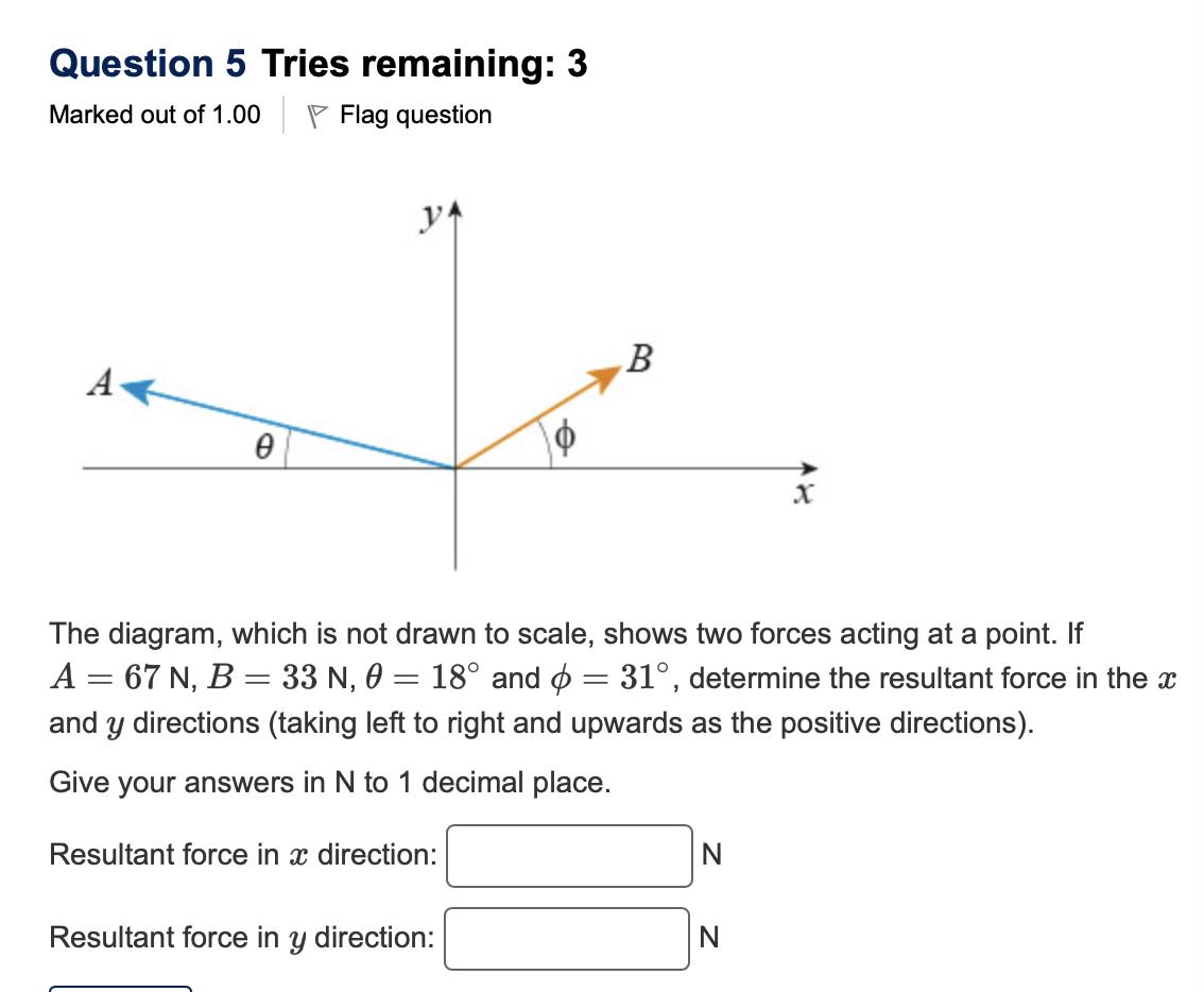 Solved Question 5 Tries remaining: 3 Marked out of 1.00 P | Chegg.com