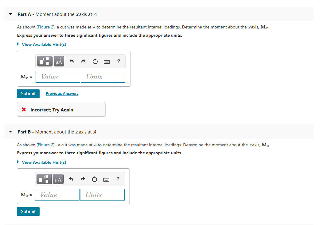 Solved Learning Goal: To determine the state of stress in a | Chegg.com