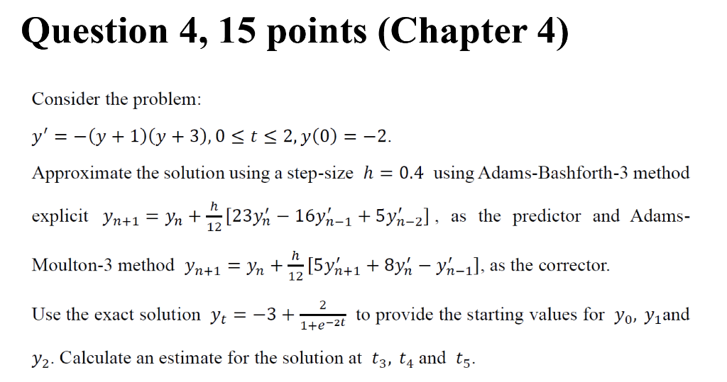 Solved Question 4, 15 points (Chapter 4) 9 Consider the | Chegg.com