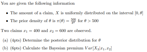 Solved You are given the following information • The amount | Chegg.com