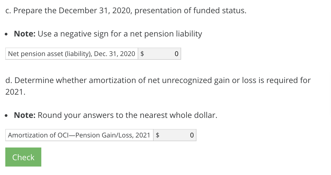 Solved Preparing Pension Journal Entries and Pension