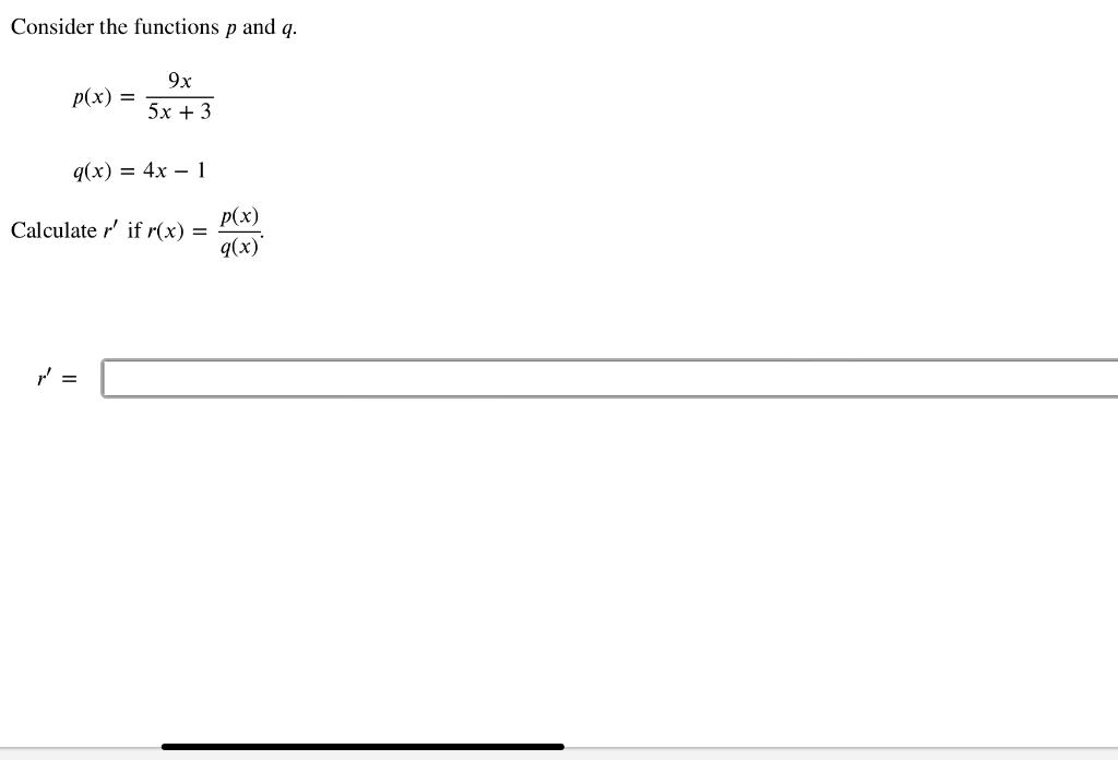 Solved Consider The Functions P And Q P x 5x 39x Q x 4x 1 Chegg