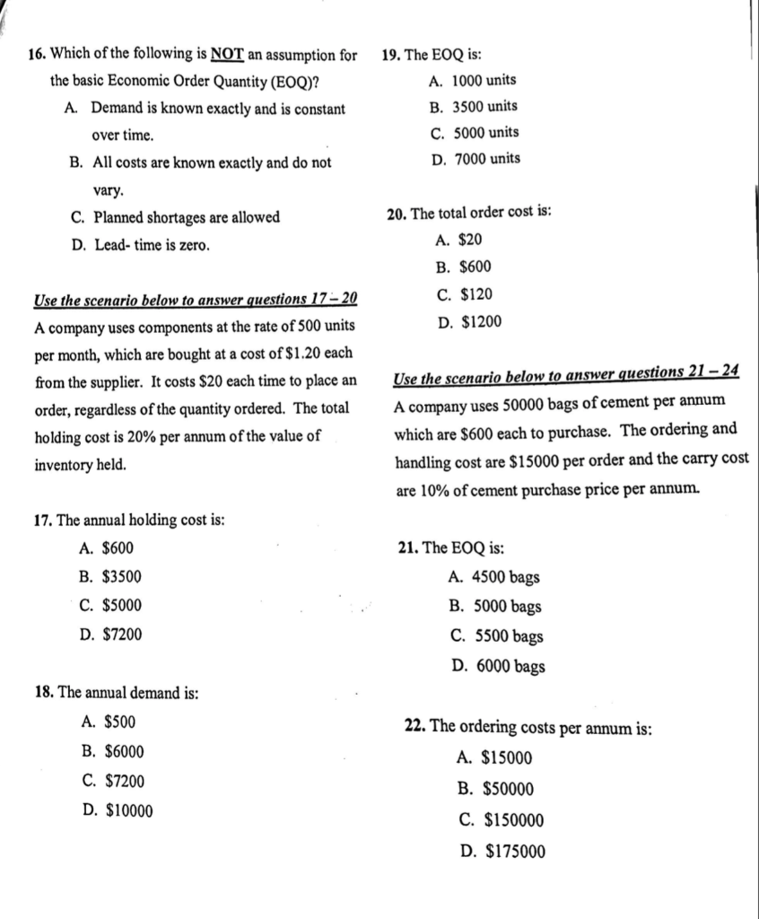 Solved SECTION A Instruction: Circle the correct answer 1. | Chegg.com