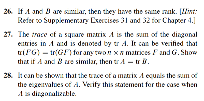 Solved 26. If A And B Are Similar, Then They Have The Same | Chegg.com