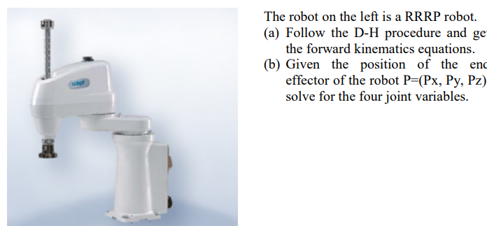 Solved The robot on the left is a RRRP robot. (a) Follow the | Chegg.com