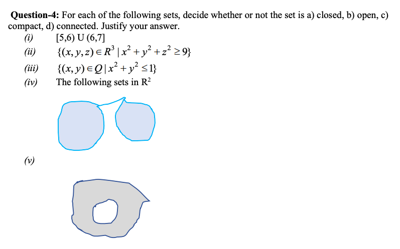 Solved Question-4: For Each Of The Following Sets, Decide | Chegg.com