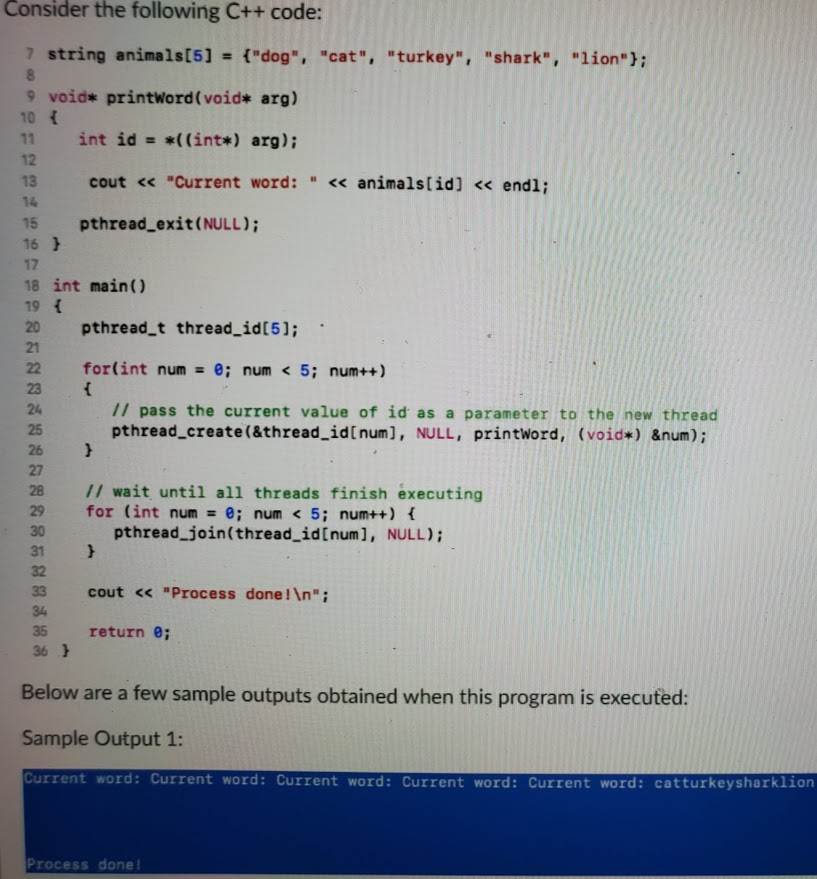 Solved Consider the following C++ code: 7 string animals[5] | Chegg.com