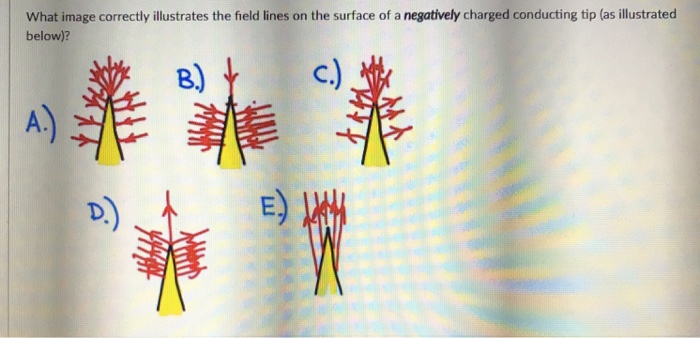Solved What image correctly illustrates the field lines on | Chegg.com