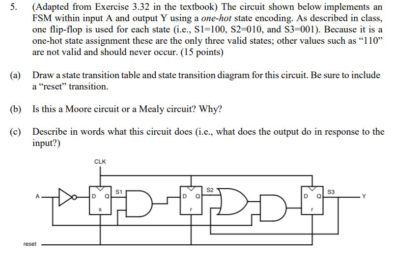 Solved 5. (Adapted from Exercise 3.32 in the textbook) The | Chegg.com