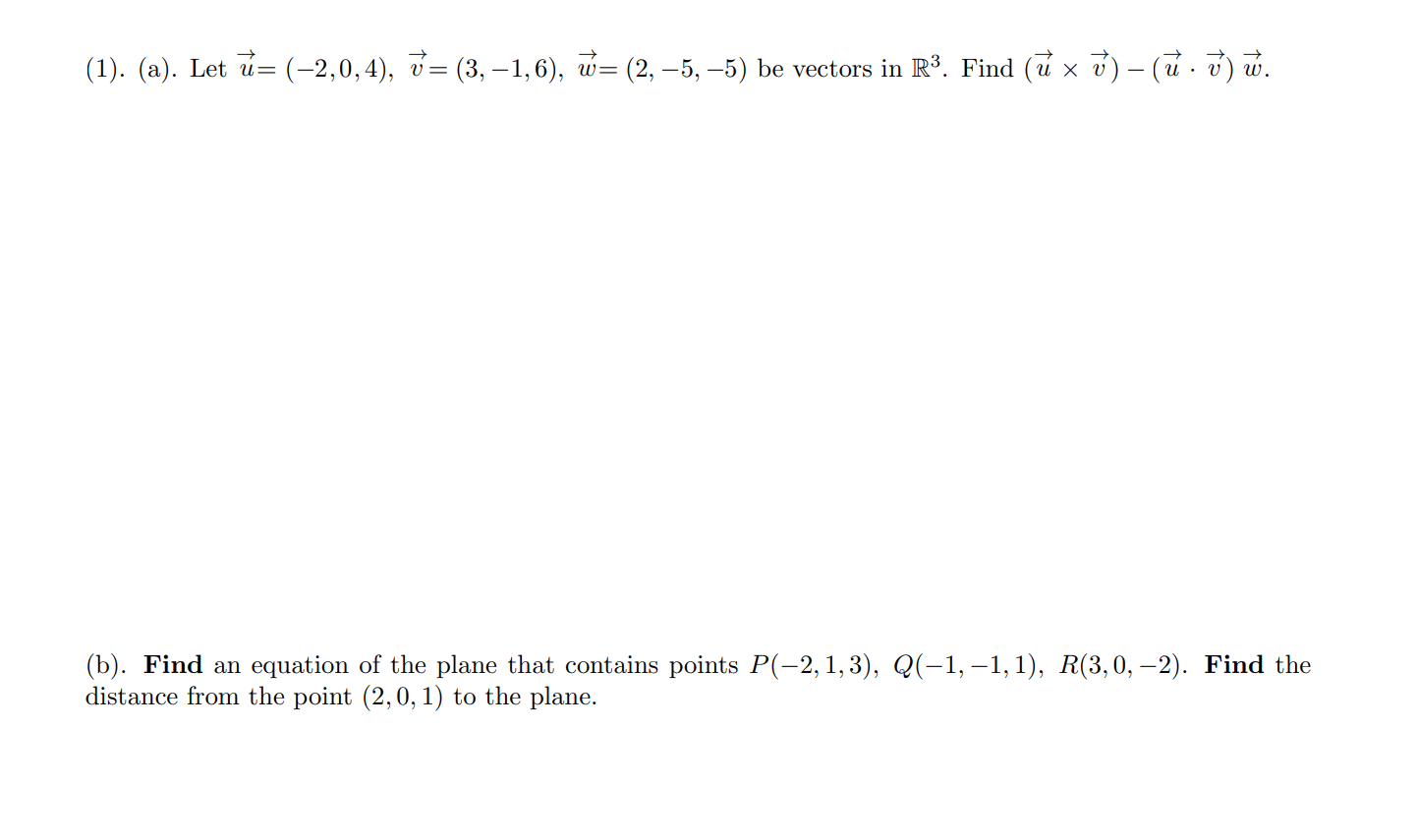 Solved 1 A Let U 2 0 4 U 3 1 6 U 2 5 Chegg Com