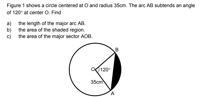 Solved Figure 1 shows a circle centered at O and radius | Chegg.com