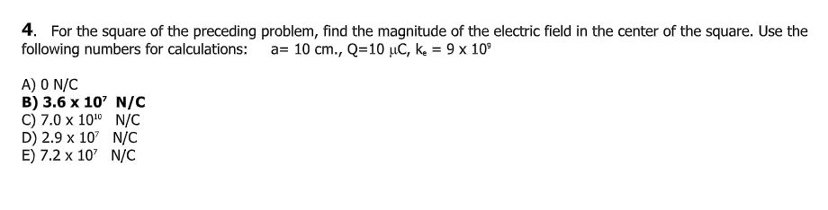 Solved 4. For the square of the preceding problem, find the | Chegg.com