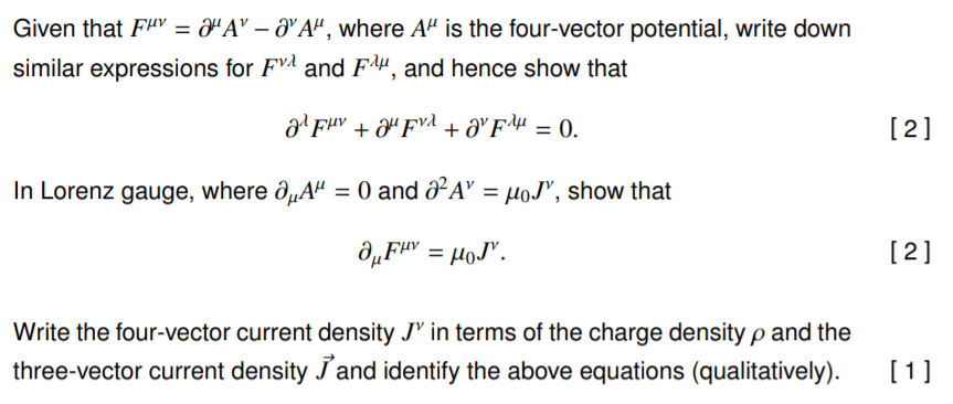 Solved Given that Fuv = d'A' – 2'A“, where AM is the | Chegg.com