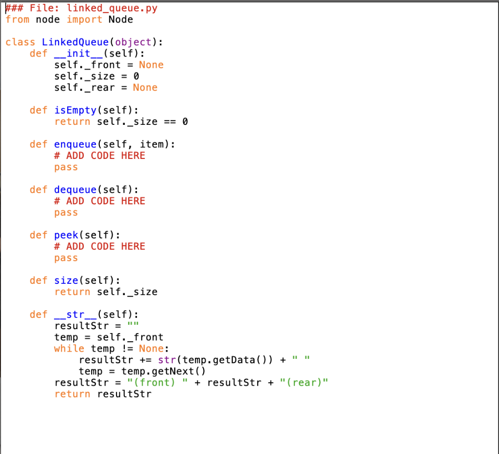 queue linked list implementation in c