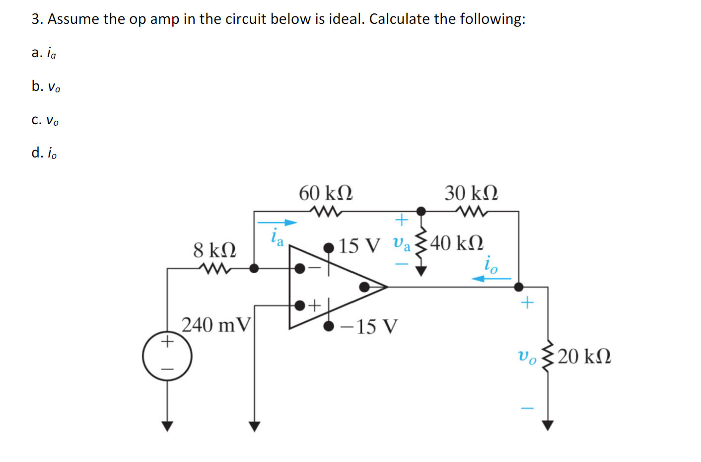 Solved 3. Assume The Op Amp In The Circuit Below Is Ideal. | Chegg.com