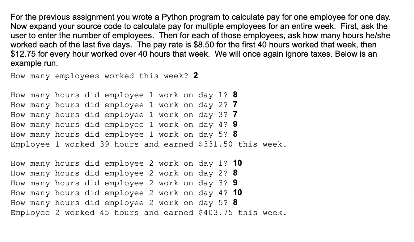 Solved For the previous assignment you wrote a Python | Chegg.com