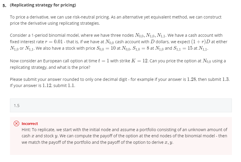 solved-5-replicating-strategy-for-pricing-to-price-a-chegg