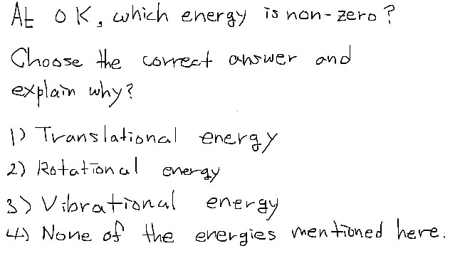 Solved AL OK, which energy is non- zero ? Choose the correct | Chegg.com