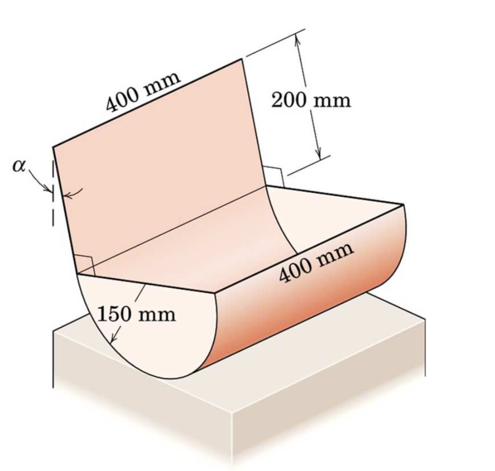 Solved Consider a cylindrical container with semi-circular