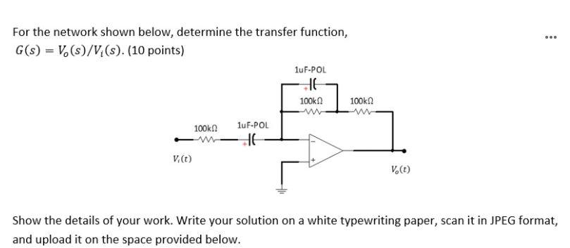 Solved *** For the network shown below, determine the | Chegg.com