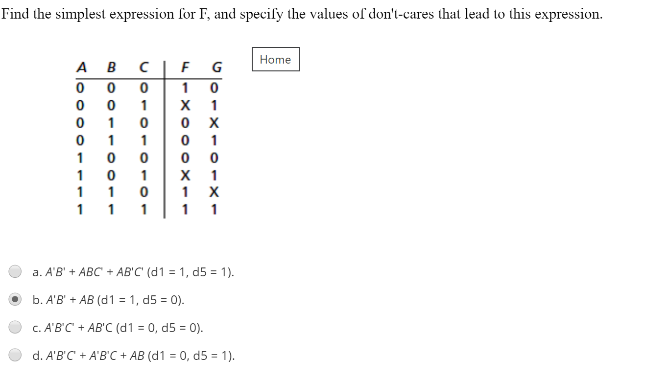 Finding First Expression Solved Find the simplest expression for F, and specify the | Chegg.com
