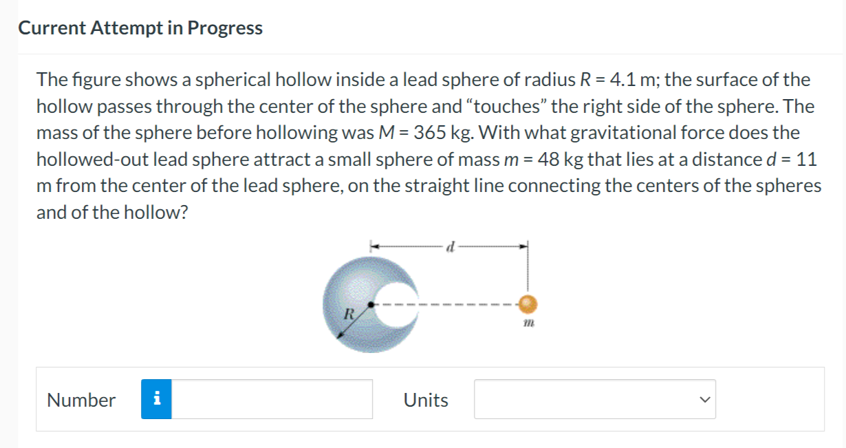 Solved The figure shows a spherical hollow inside a lead | Chegg.com