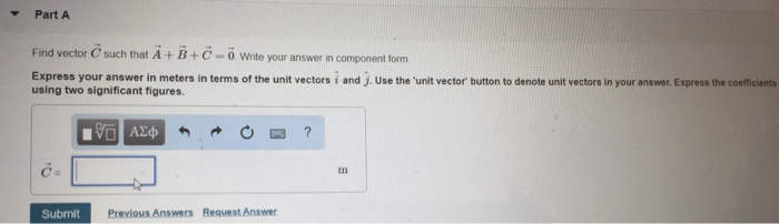 Solved (Figure 1) shows vectors A and B Figure 1 of 1> 4 m | Chegg.com